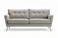 Tweepersoonsbank van stof met een formaat van 180 x 85 x 85cm in grijs