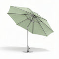 Parasol met een diameter van 200 cm in lichtgroene kleur met aluminium voet