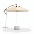 Parasol met betonnen voet van 300 x 300 x 250 cm in beige kleur