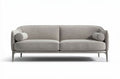 Grijs loungebank van stof met kussens en afmetingen 180 x 90 x 75cm